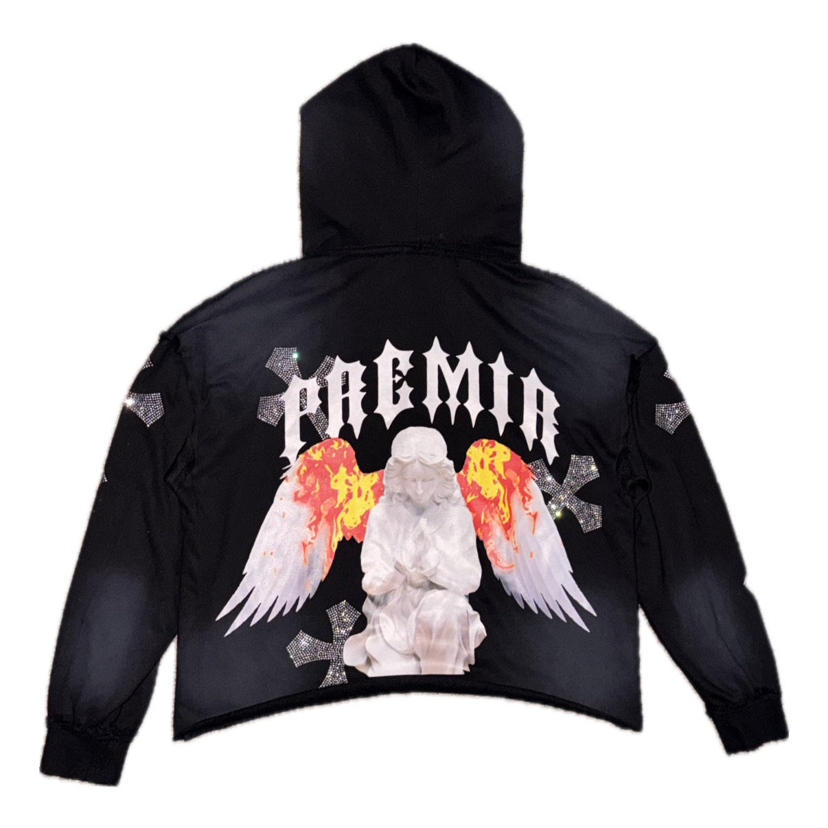 Cropped “SANTO FUEGO” Hoodie