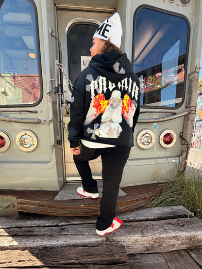 Cropped “SANTO FUEGO” Hoodie