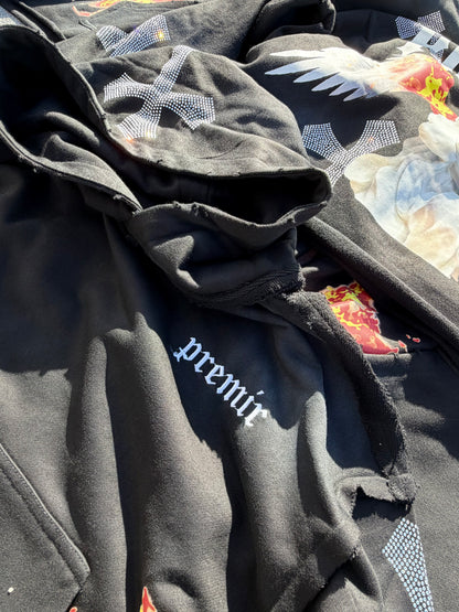 Cropped “SANTO FUEGO” Hoodie