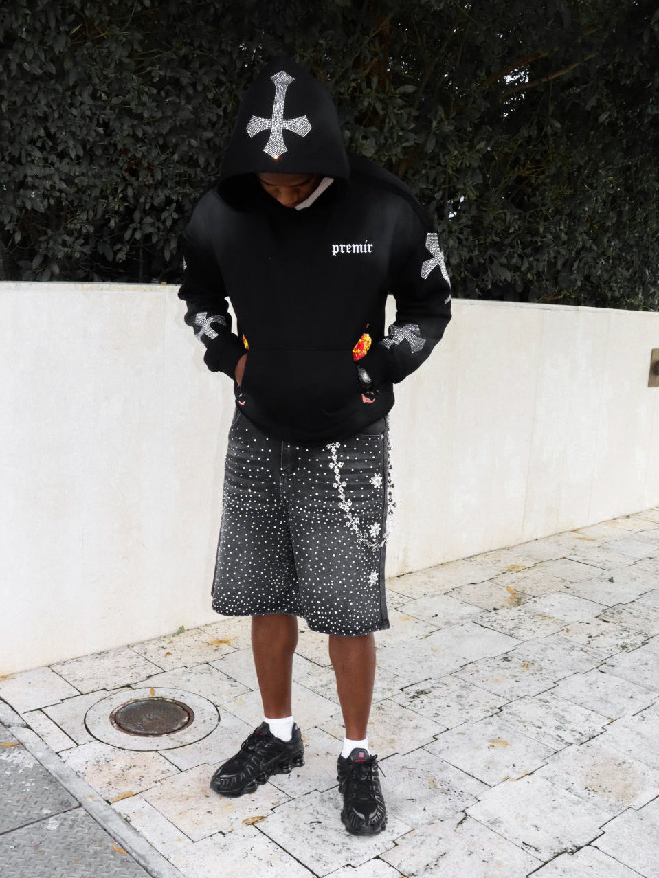 Cropped “SANTO FUEGO” Hoodie